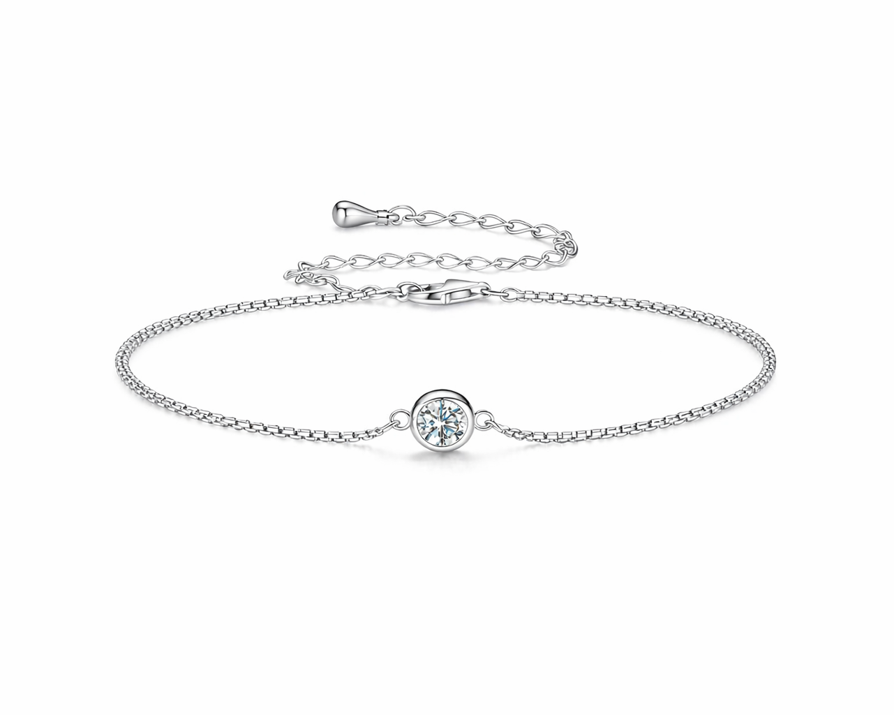 Prestia Silver Bracelet with Moissanite