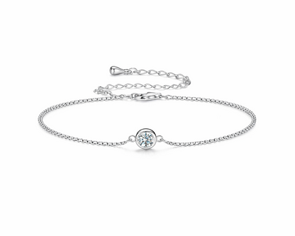 Prestia Silver Bracelet with Moissanite