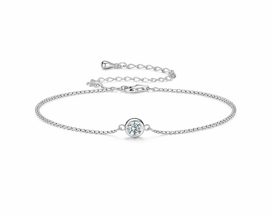 Prestia Silver Bracelet with Moissanite