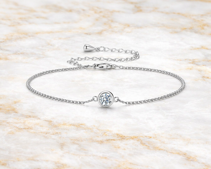 Prestia Silver Bracelet with Moissanite