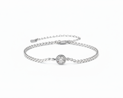 Valoria Silver Bracelet with Moissanite