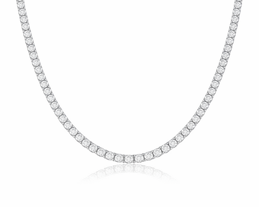 Magnifica Tennis Silver Necklace
