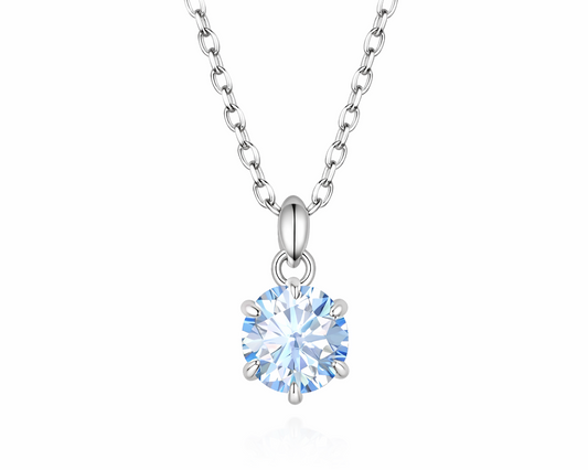 Exaltia White-gold plated Necklace with Moissanite