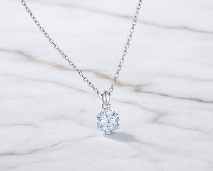 Exaltia White-gold plated Necklace with Moissanite