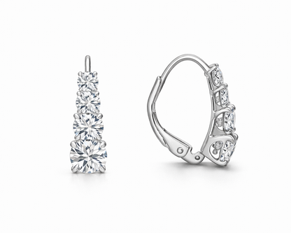 Calyra Gold-plated Hoop Earrings with Moissanites