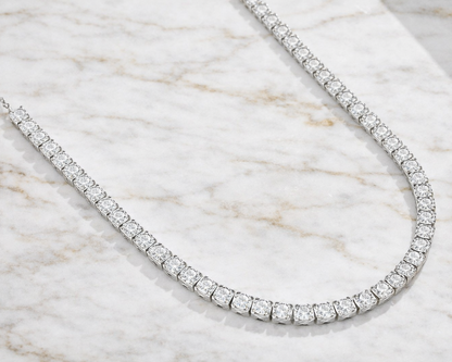 Magnifica Tennis Silver Necklace