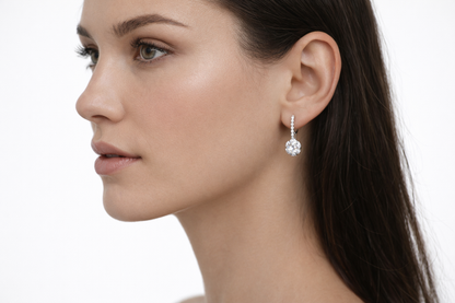 Luminé Silver Earrings with Moissanites