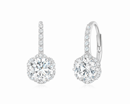 Luminé Silver Earrings with Moissanites