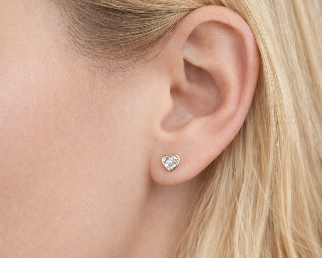 Amo One Love Rose gold-plated  Earrings