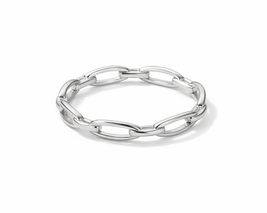 Bohemis Silver Chain Ring