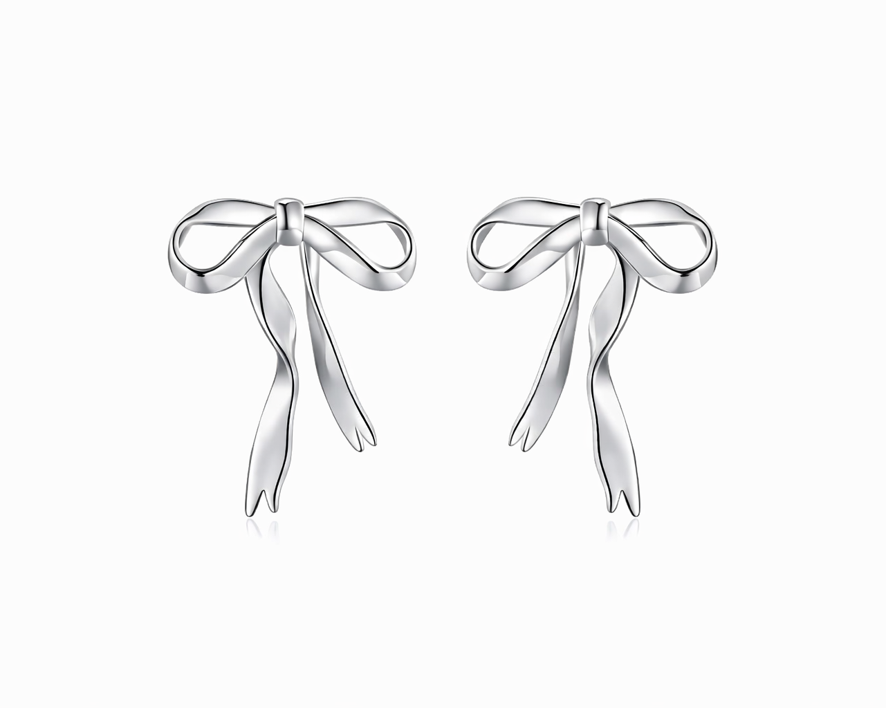 Unica Bow Silver Earrings