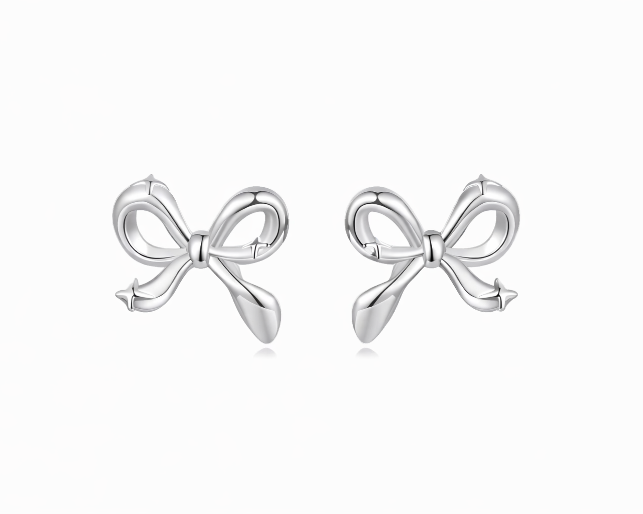 Unica Bow Gold and White-gold plated Earrings