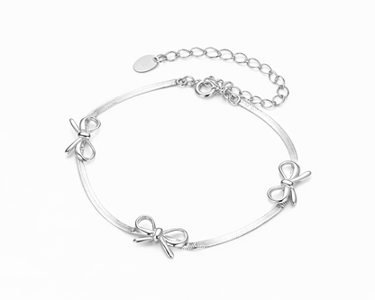 Unica Bow Silver Bracelet