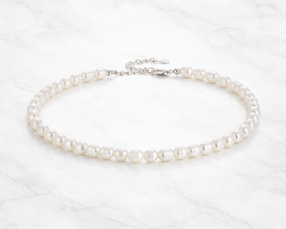 Clarae Pearl Silver Necklace