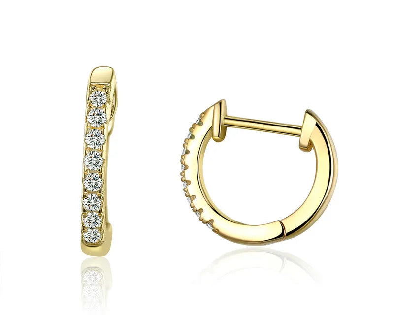 Radiant Line Gold-plated Hoop Earrings