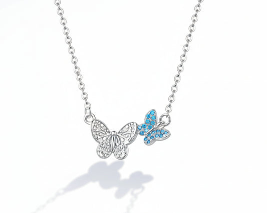 Harmony Butterfly Silver Necklace