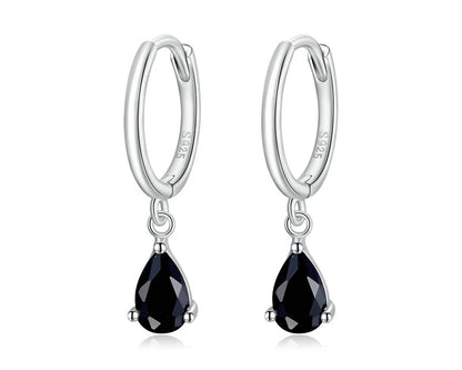 Crystalia Water Drop Silver Earrings