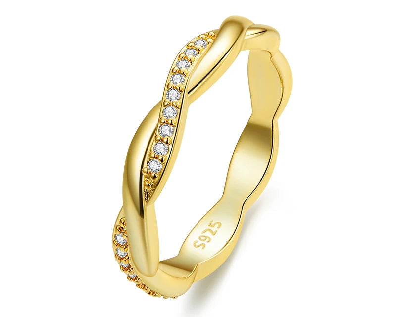 Twisted Vine Bloom Gold-plated Ring