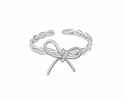 Unica Bow Silver Ring