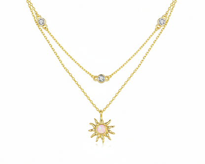 Gold Sun Gold-plated Chain Necklace