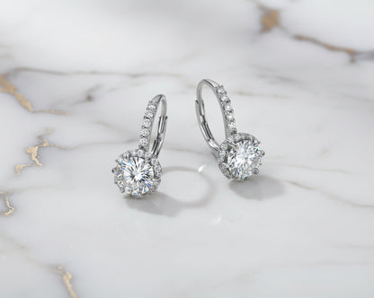 Luminé Silver Earrings with Moissanites