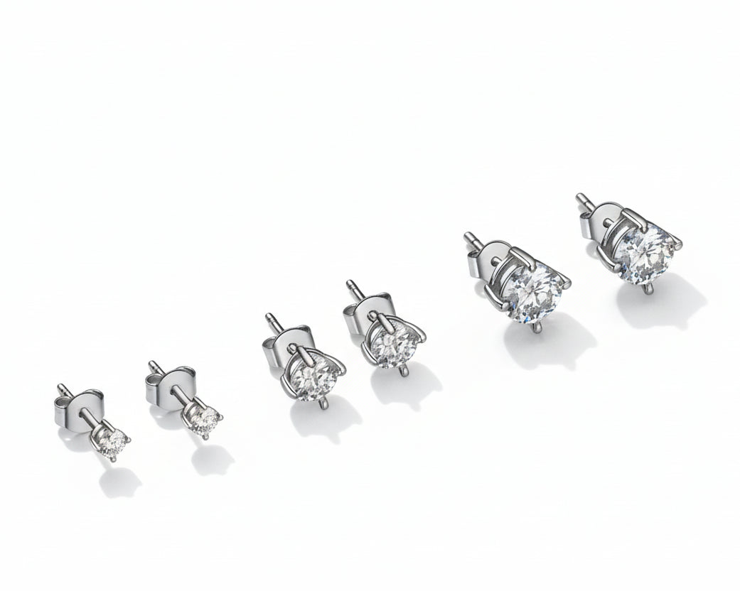 Elegance Gold-plated Earrings with Moissanites