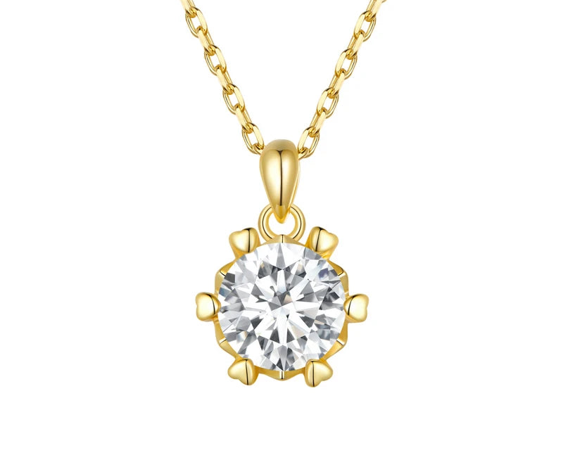 Sparklia Gold-plated Necklace with Moissanite