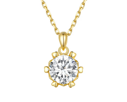Sparklia Gold-plated Necklace with Moissanite