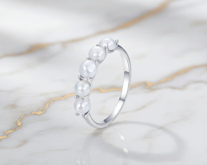 Clarae Pearl Silver Ring