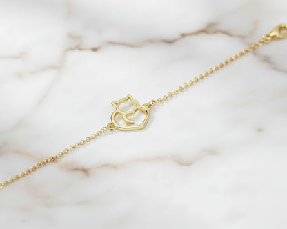 Luna the Cat Gold-plated Bracelet