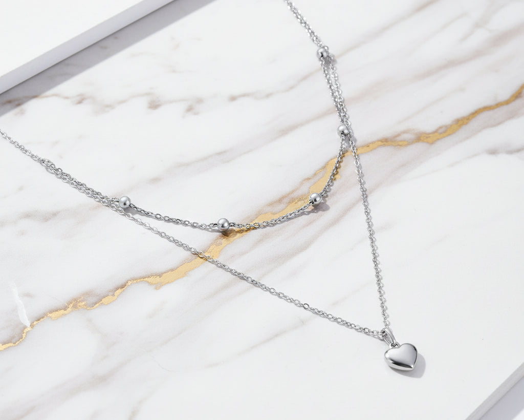 Septima Heart Gold-plated Necklace