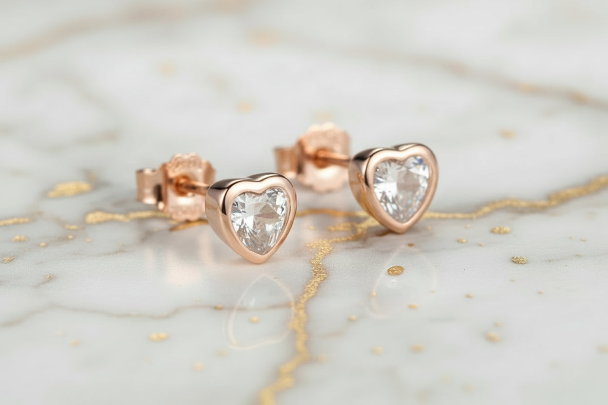 Amo One Love Rose gold-plated  Earrings