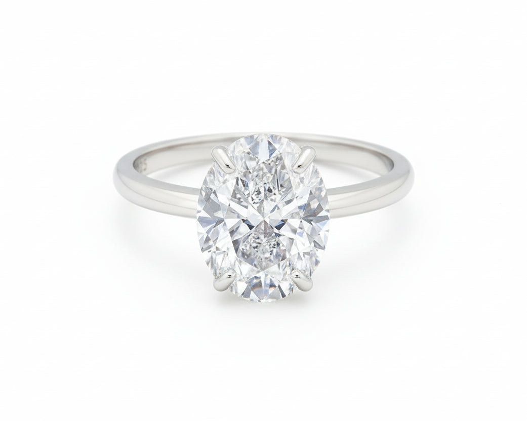 Celestique Oval Cut Gold-plated Ring