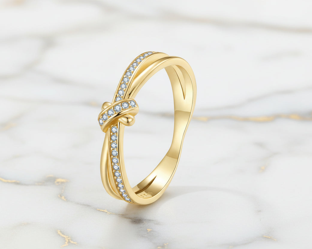 Symphony Knot Gold-plated Ring