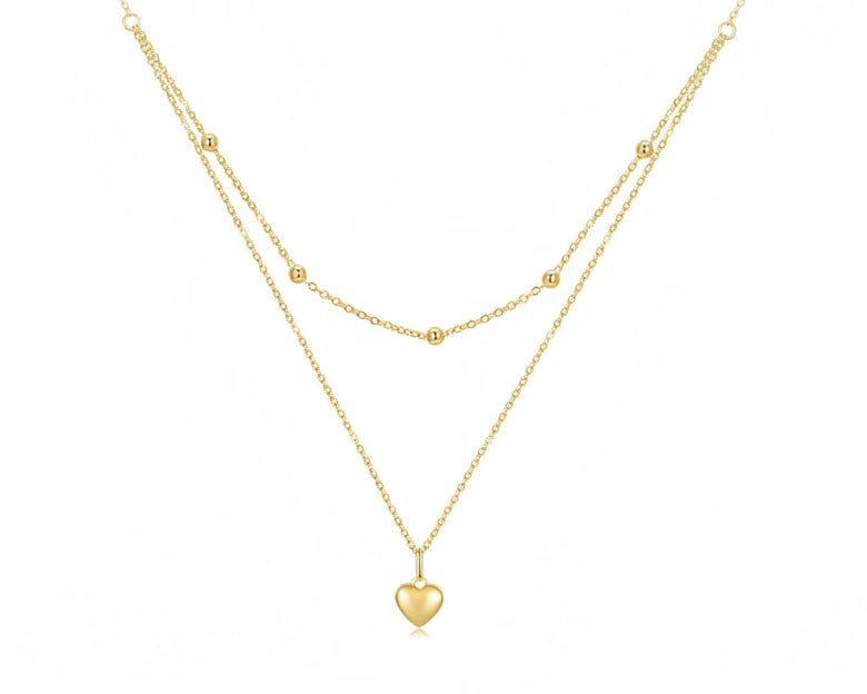 Septima Heart Gold-plated Necklace