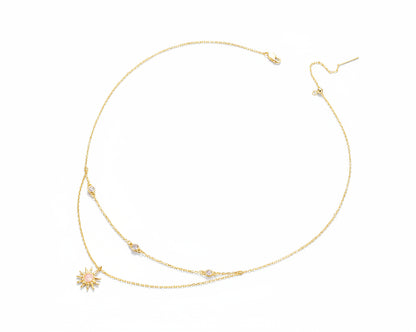 Gold Sun Gold-plated Chain Necklace