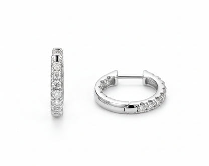 Calmness Gold-plated Hoop Earrings with Moissanites