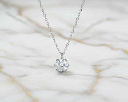 Altaria Silver Necklace with Moissanite
