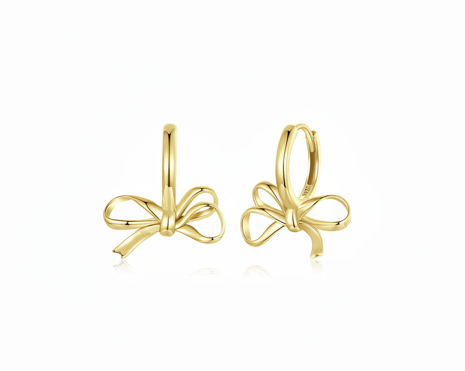 Unica Bowtie Gold-plated Earrings