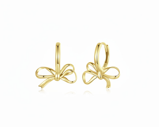 Unica Bowtie Gold-plated Earrings