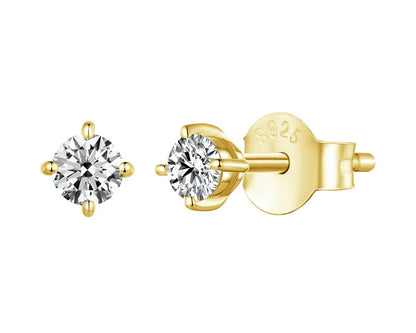 Eclipse Gold-plated Earrings with Moissanites