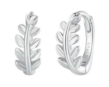 Florina Leaf Gold-plated Hoop Earrings