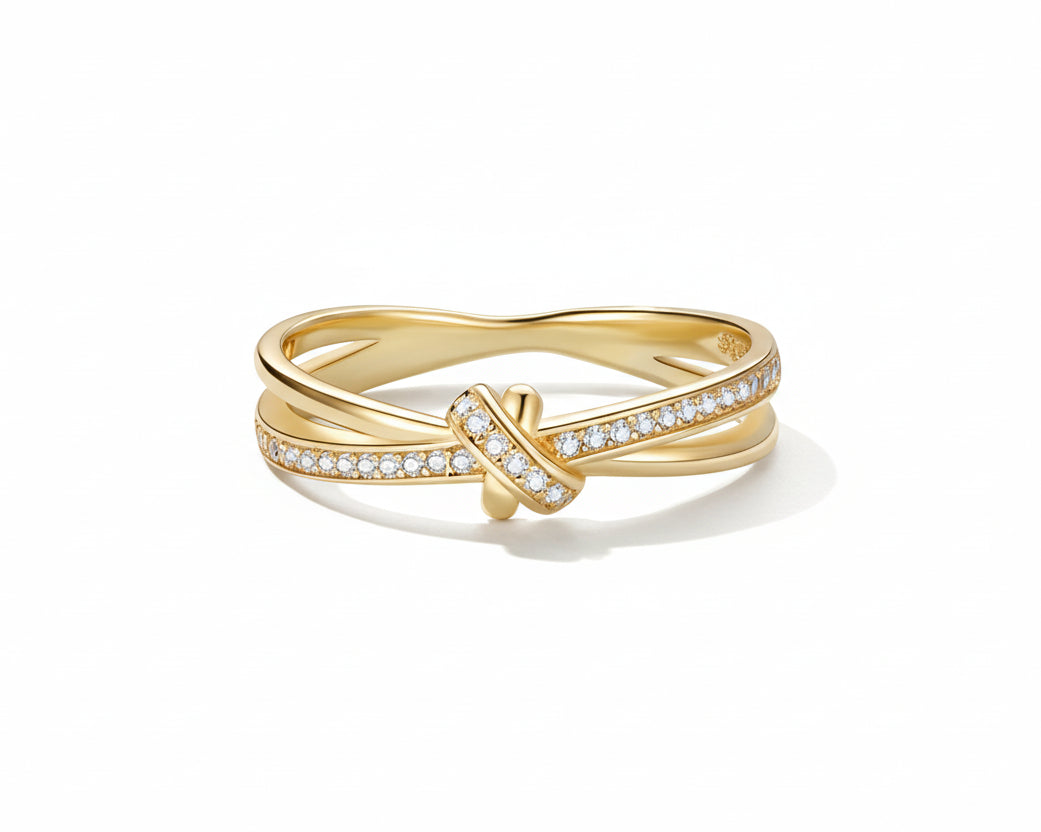 Symphony Knot Gold-plated Ring