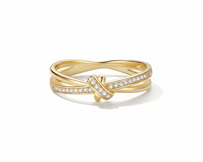 Symphony Knot Gold-plated Ring