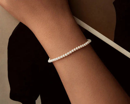 Clarae Pearl Silver Bracelet