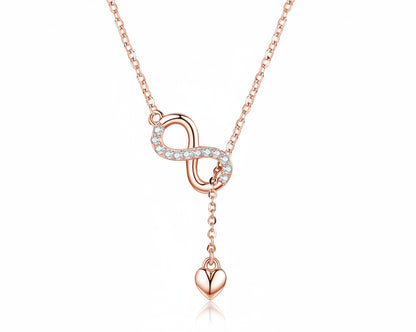 Infinity Love Rose gold-plated Chain Necklace