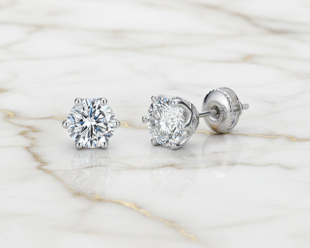 Sunrise Gold-plated Earrings with Moissanites