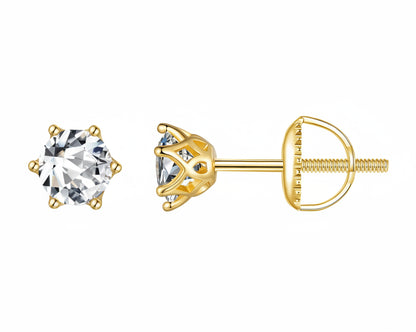 Sunrise Gold-plated Earrings with Moissanites