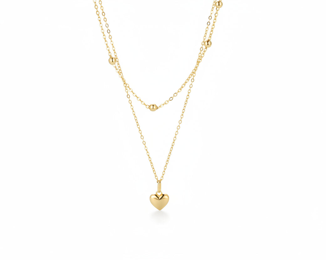Septima Heart Gold-plated Necklace
