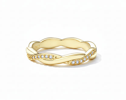Twisted Vine Bloom Gold-plated Ring